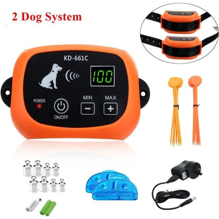 500m Sans Fil Cloture Anti Fugue Collier Electrique Systeme Pr Chien Un Pour Deux Cdiscount Animalerie