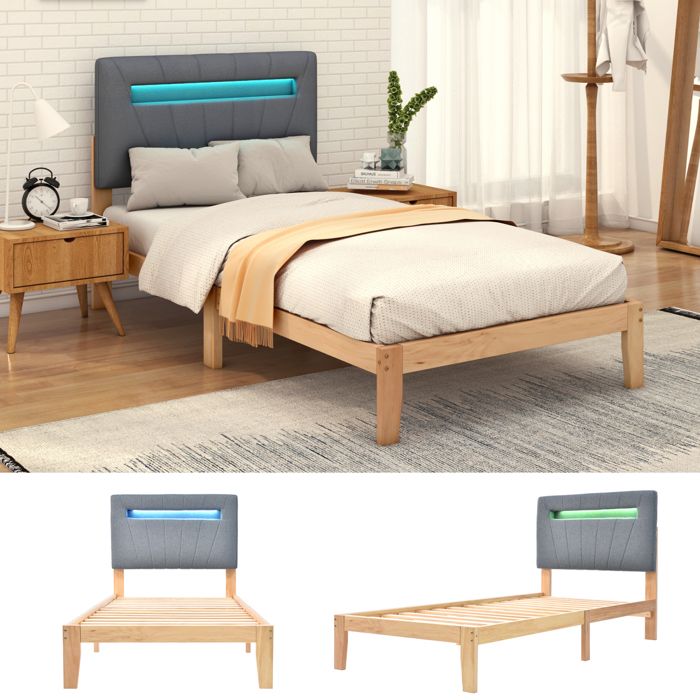Lit Enfant Formule 1 Leomark - 90x200cm Avec Matelas Et Sommier, Design Sport Rouge, Sécurité Renforcée