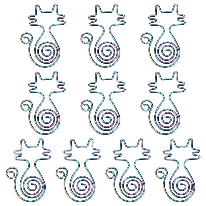 TMISHION trombone en métal 10 pièces trombone animal coloré en forme de