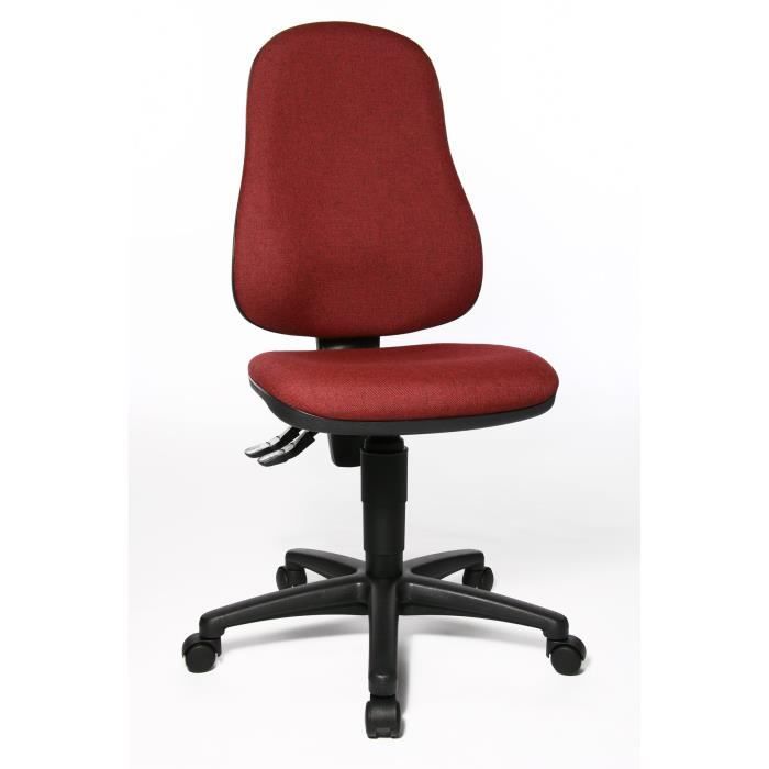 topstar point 60 chaise de bureau en tissu, tissu, rouge bordeaux, 54 x 47 x 109 cm