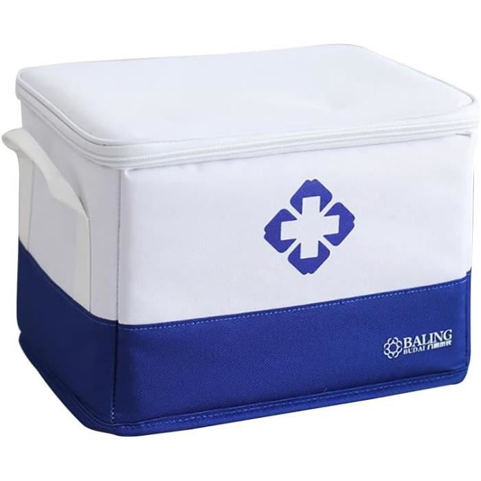 Boîte Premiers Soins Vide HMF - Mallette Médicale 30x25x25 Cm - Rangement Matériel Secours