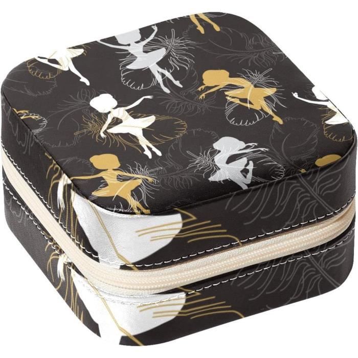 Petite Boîte à Bijoux Portable De Voyage - Mini Organisateur Cuir Velours Pour Colliers, Bagues & Boucles D'Oreilles