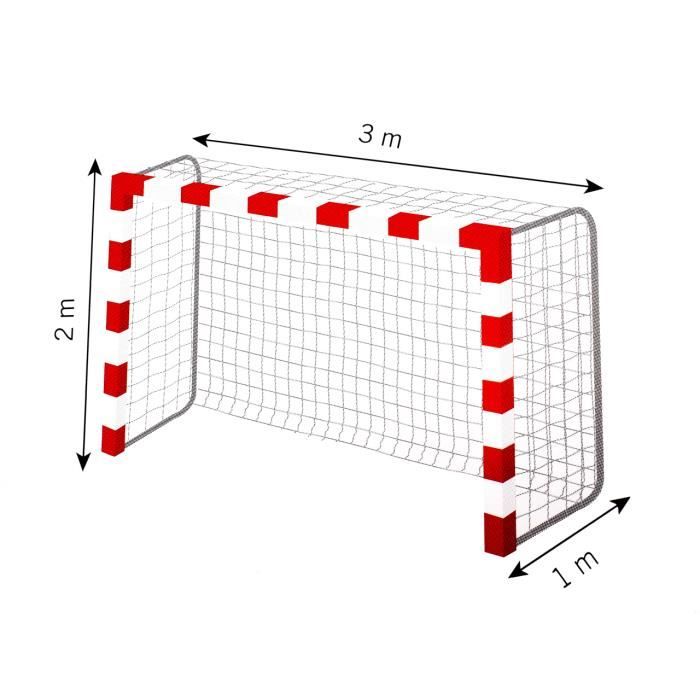 Vert Sedion Paire de Filets Handball et pour Buts de Futsal Bleu Rouge ou Noir .3x2 m en polypropylène 3 mm Qualité Professionnelle