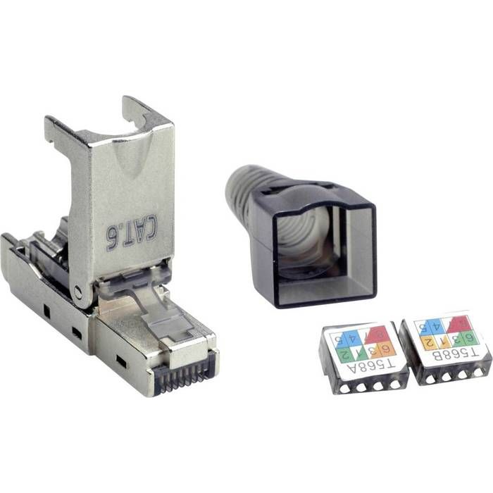 Value 26.99.0371 Fiche RJ-45 CAT.6 (classe E), STP, COMPATIBLE avec le ...