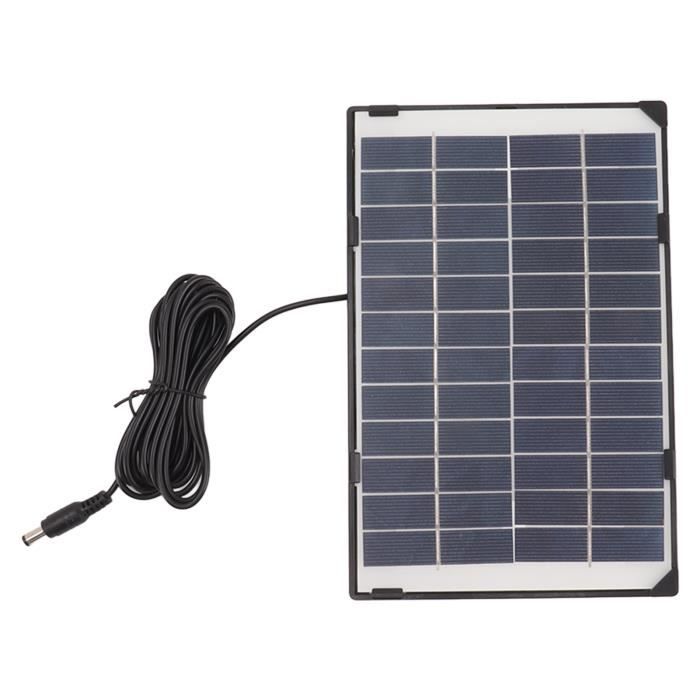 Batterie Panneau Solaire 6W Pour Caméra De Sécurité - Kit Étanche IP66 Avec Câble 3m Et Support 360°