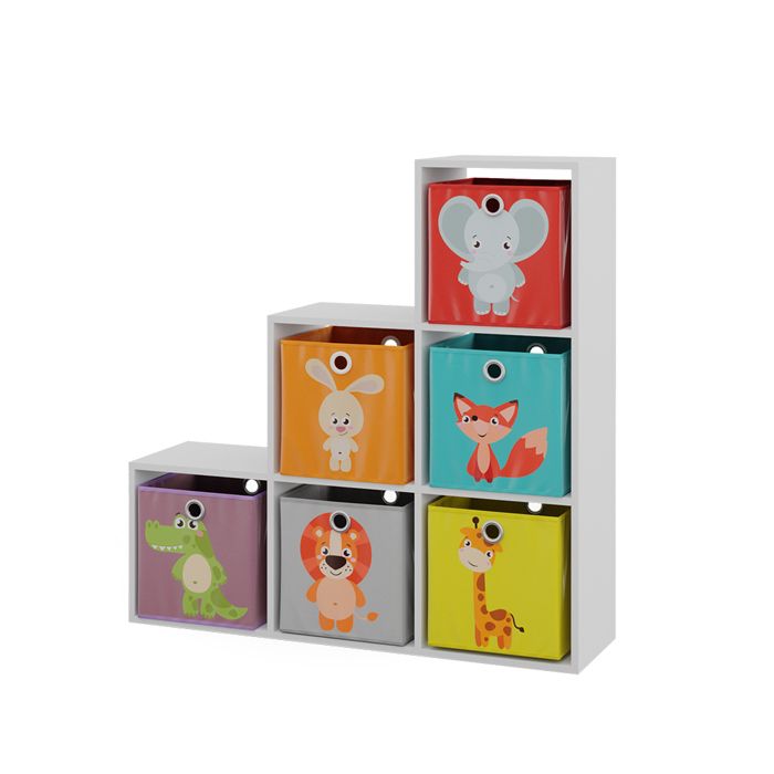Étagère 107.2x107.8cm avec boîtes pliantes opt.1 Blanc Vicco 36996