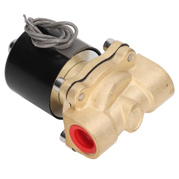 Électrovanne QWORK G1/2 Laiton - 220V AC Pour Eau, Air, Huile - Débit 15mm