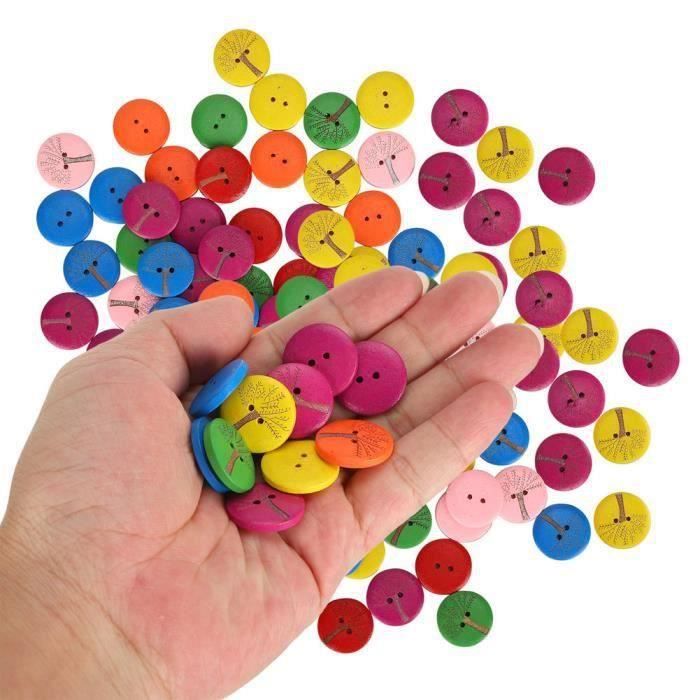 GARIOUANS Lot de 200 boutons de nez en bois en forme de