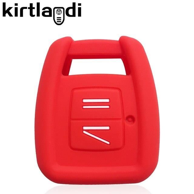 COQUE DE CLE,redCoque de clé en Silicone à 2 boutons