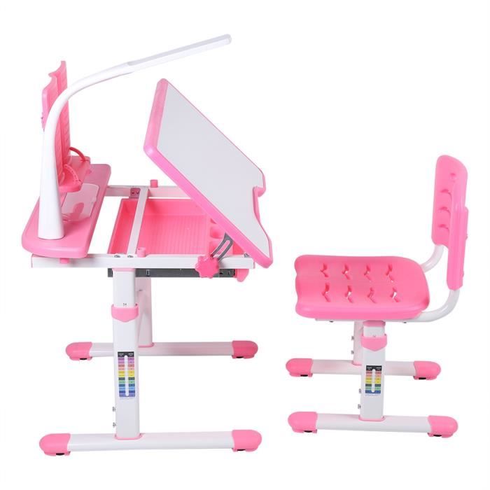 REN Ensemble Bureau Et Chaise Pour Enfants Réglables Ergonomiques Roses
