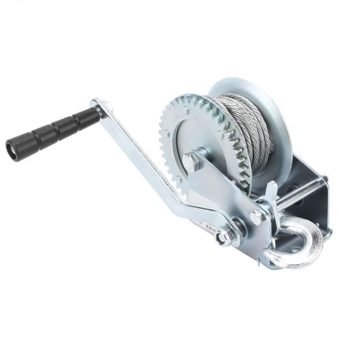Inovra Plus - Treuil en acier au carbone de 1 200 lb avec manivelle et sangle de 8