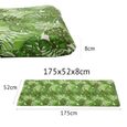 Matelas de transat bain de soleil - Feuille verte - 175 x 50 x 7 cm - 100% polyester-1