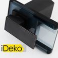 iDeko® Robinet Mitigeur lavabo cascade salle de bain en céramique en verre Noir SANS LED & Flexible-1