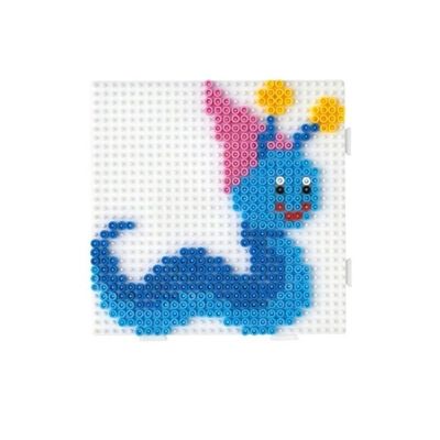 Azlanway Lot de 5 plaques de perles à repasser transparentes en forme d'œuf de 9 x 7 cm et étoile hexagonale de 16 x 14 cm, plaques de stylo pour enfants et