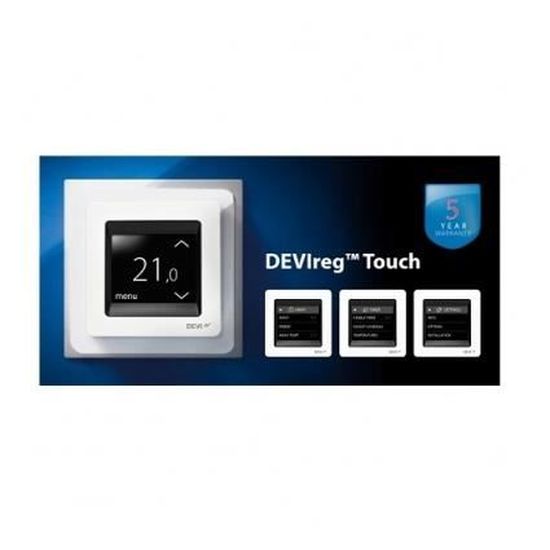 Devireg Touch Le Thermostat Pr/éf/ér/é en Noir