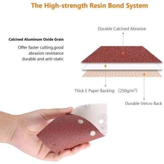 LOT De 30 Patins Abrasives Auto-agrippant Cale Ponçage