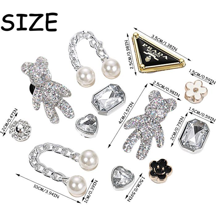 30 Charmes De Chaussures Avec Strass - Épingles Décoratives DIY Pour Femmes Et Filles