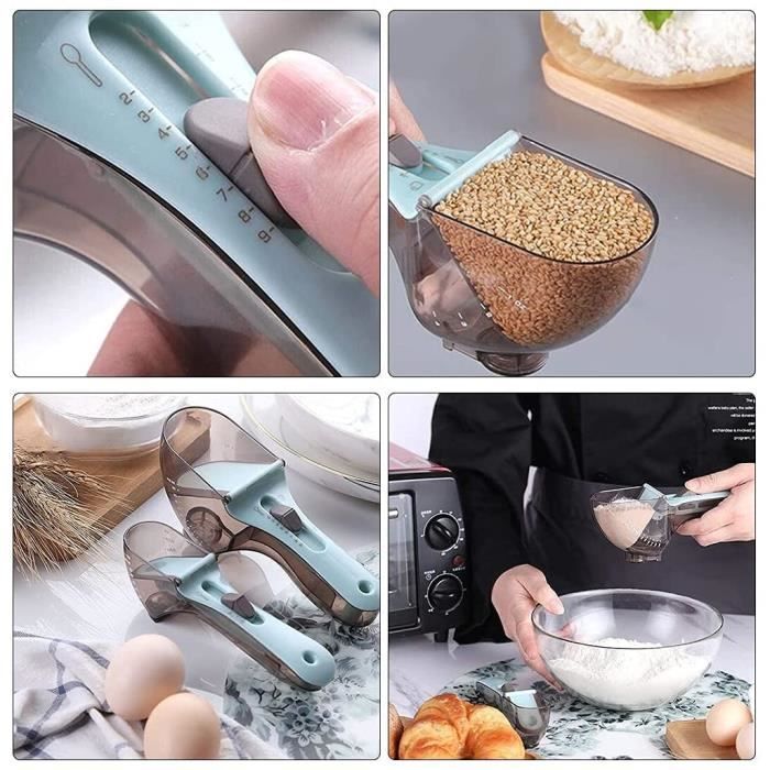 DDKY 4 Cuillères Graduées Transparentes. Cuillère Doseuse en Plastique pour 10 g De Poudre Solide Ou 20 ML De Liquide,Cuillere Doseuse Cafe Cuillere Doseur Cuillère Mesure