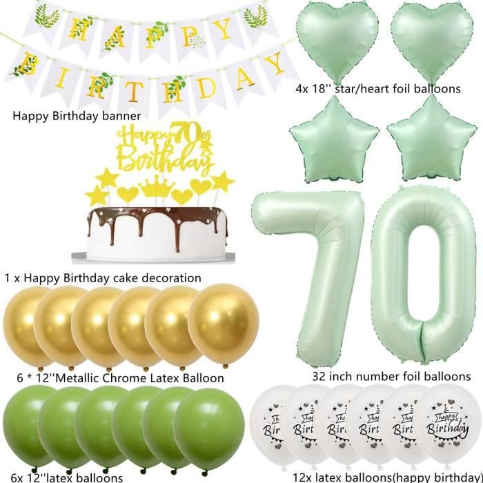 Décoration 70 Ans Anniversaire Femme Violet,Décoration Anniversaire 70 Ans Femme Violet Ballons