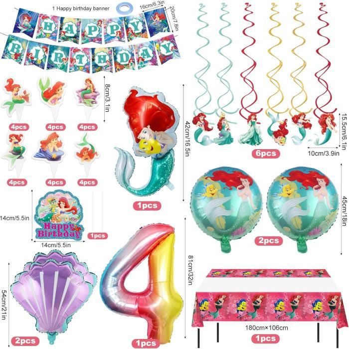 BETESSIN Lot De 6 Centres De Table Sirène En Nid D'Abeille Pour Anniversaire Fête Enfant Déco Fête Sirène Nid Abeille