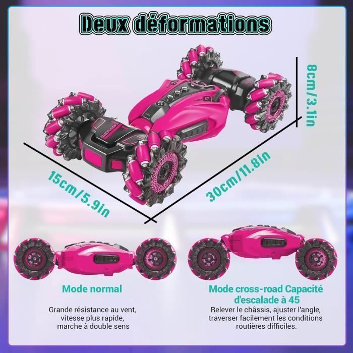 Voiture Télécommandée Tout Terrain, 4WD 360° RC Stunt Car