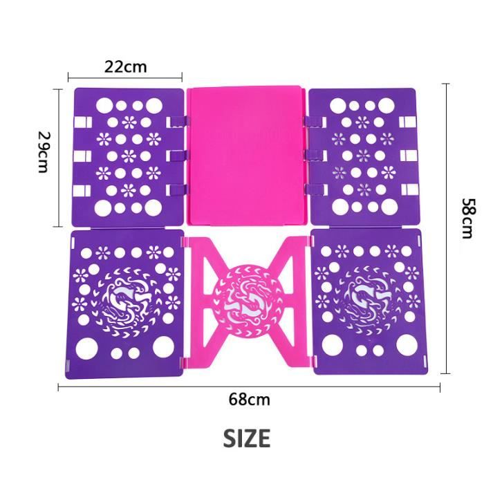 Plieur De Vêtements Noir - Planche à Plier Le Linge, Pliage Rapide En 3 Étapes Pour T-Shirts, Chemises Et Plus