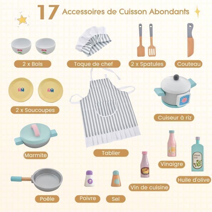 Ensemble cuisine enfant, 17 accessoires légumes, boutons/lumières, 3-6 ans ( gris/blanc) | Leroy Merlin Ensemble cuisine enfant, 17 accessoires légumes, boutons/lumières, 3-6 ans ( gris/blanc) | Leroy Merlin