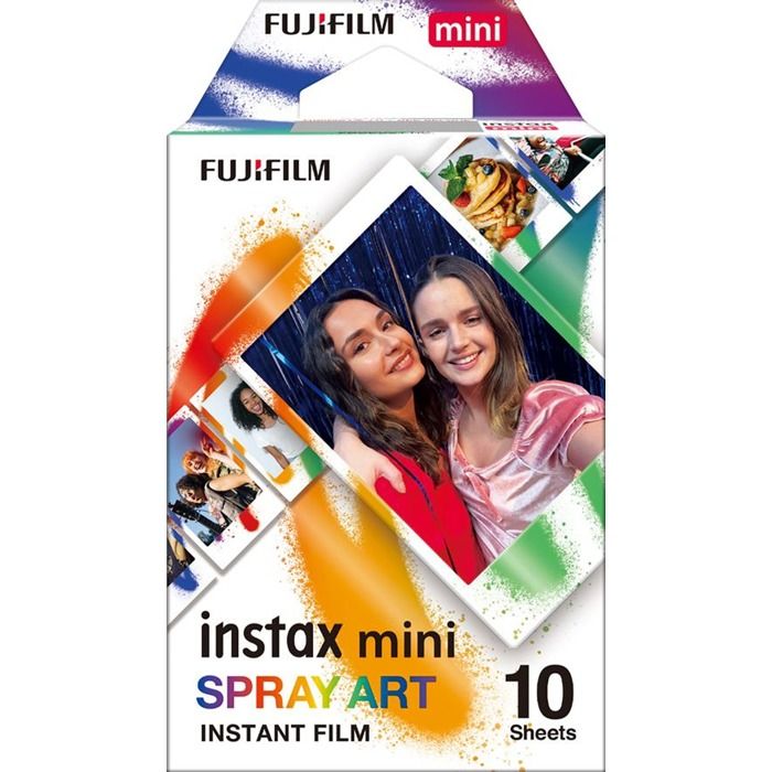 Fuji Instax Mini RAINBOW COLOURS - Film Instantané 20 Photos - Bordures Colorées - Compatible Mini 7/8/70/90