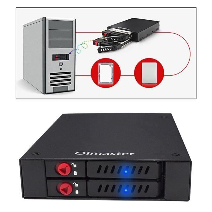 XiaoLD-Rack mobile SATA HDD SSD Double baies internes 25 pouces SATA ...