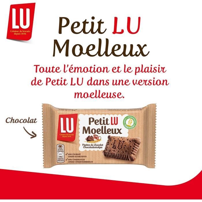 Petit LU Moelleux - 2 Cartons de 48 Sachets - Gâteau aux Pépites de  Chocolat - Idéal pour le Goûter - Cdiscount Au quotidien