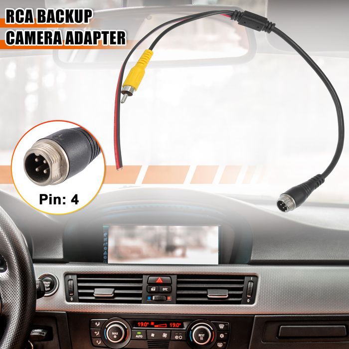 Câble de caméra de recul X AUTOHAUX RCA Adaptateur de caméra de recul ...