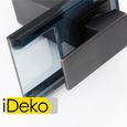 iDeko® Robinet Mitigeur lavabo cascade salle de bain en céramique en verre Noir SANS LED & Flexible-2