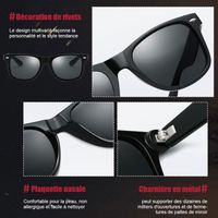 Lunettes De Soleil Polarisées Carrées Vintage Pour Hommes Et