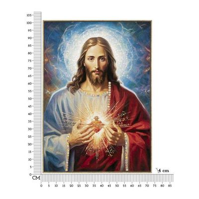 Tableau Peinture sur toile Cœur de Jésus Cœur de Marie 60x90 cm Tableau Peinture sur toile Cœur de Jésus Cœur de Marie 60x90 cm