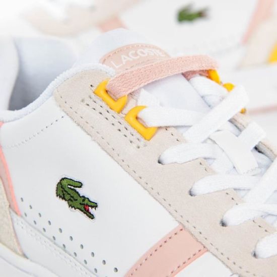 Basket Lacoste T clip Blanc Femme Blanc Cdiscount Chaussures