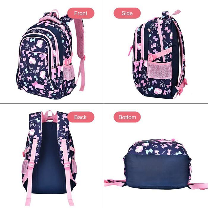 WCEECE Ensemble Cartable Primaire Garçon 3 En 1 – Sac à Dos + Boîte à Déjeuner + Trousse, Motif Multicolore Fun – Rentrée Scolaire