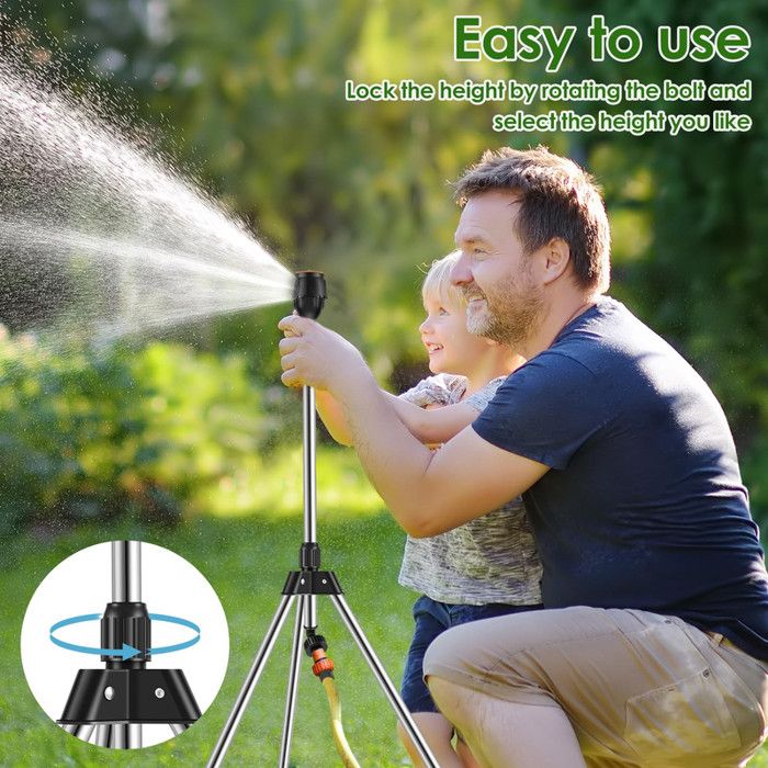 Arroseur à trépied rotatif à 360 degrés, arroseur rotatif automatique, pulvérisation d'irrigation, artefact d'arrosage de fleurs de jardin | Leroy Merlin