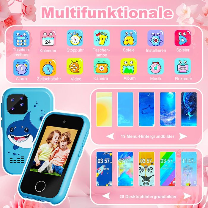 Téléphone Intelligent Pour Enfants 3-10 Ans - Jouet Éducatif Écran Tactile Avec Caméra Et Jeux