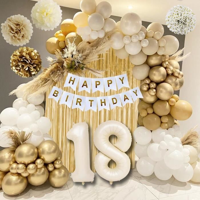 Decoration Anniversaire 18 Ans Femme, APERIL Anniversaire Décorations