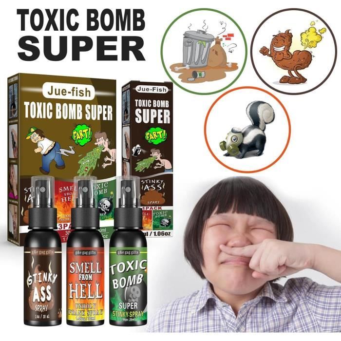 Spray Puant Boule Puante - Lot De 3 Pour Farce Et Attrape, Halloween