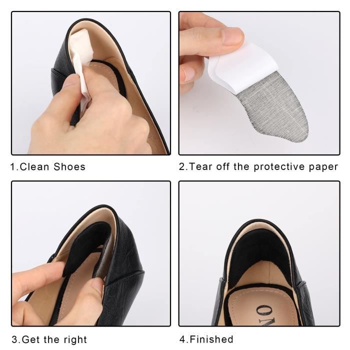 2 Paire Coussinets Inserts de Talon Autocollant Coussinet Talon Chaussure Trop Grande Coussinets de Coussin Noir FORME A ELARGIR Cdiscount
