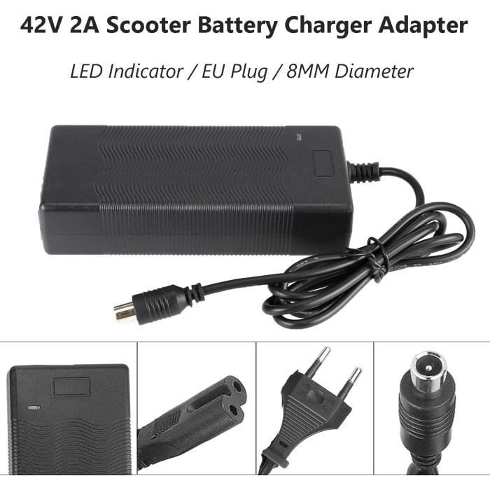 Batterie Trottinette Xiaomi XUNNIU Chargeur Trotinette Electrique 42V 2A, Chargeur Pour Xiaomi M365, Chargeur De Batterie De Trottinette, Chargeur Adaptateur Batterie Pour Xiaomi M365 / 1s, NineBot ES1 / ES2 / ES4