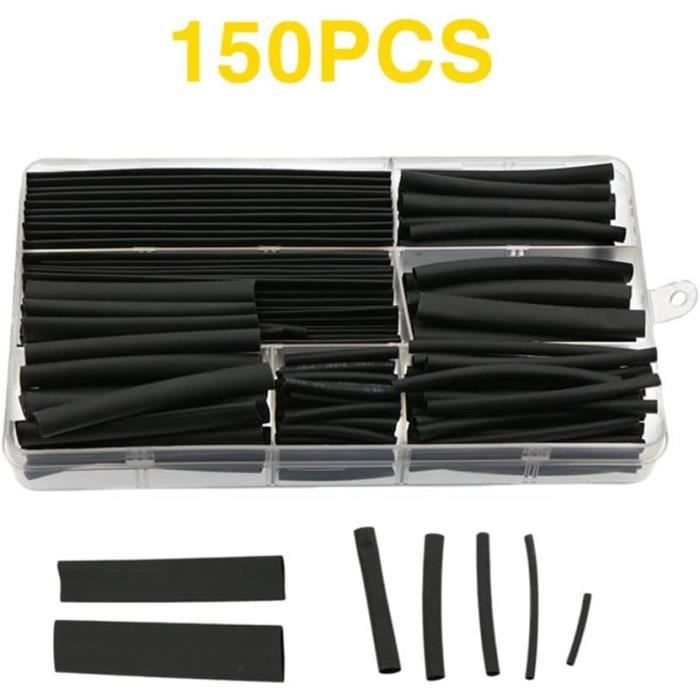 Lot De 164 Gaines Thermorétractables - 5 Diamètres (1 à 5mm), Longueur 100mm, Ratio 2:1, Pour Isoler Et Réparer Les Fils