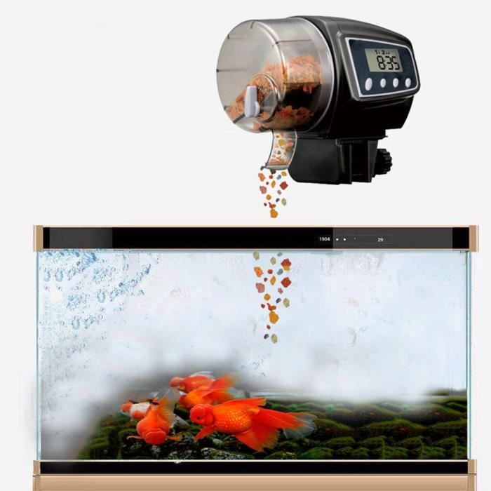 Aquarium Distributeur Automatique pour Poisson 200ml Réglable  Multifonctionnel Fish Guppy Distributeur de Nourriture Mangeoir 42 -  Cdiscount