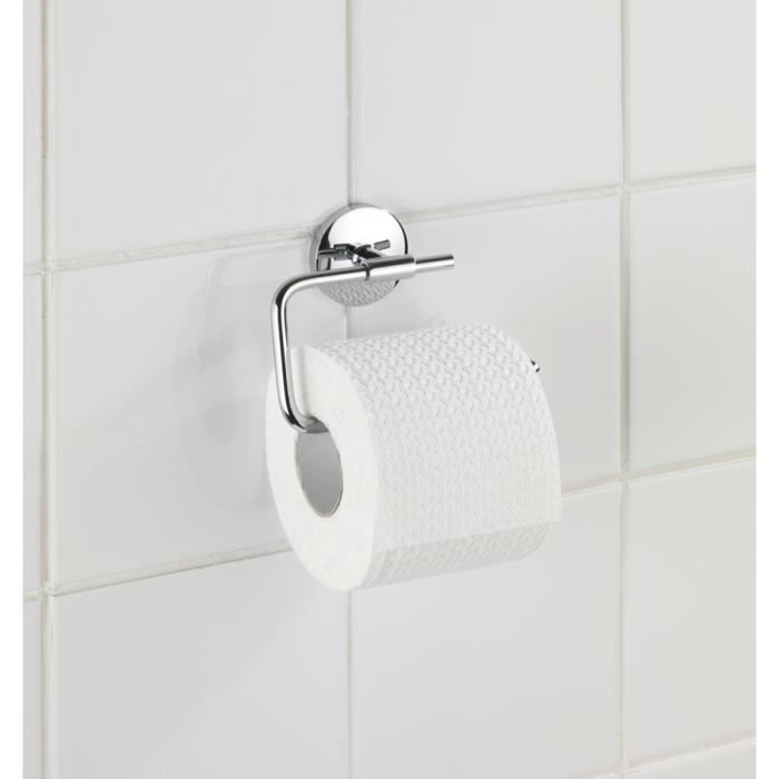 WENKO Porte Papier toilette Mural, Dérouleur papier toilette Bosio, acier  inox, 15x10,5x6,5 cm, mat