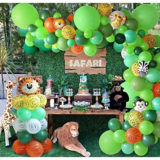 Jungle Decorations Anniversaire Fete Garcon 6 Ans Anniversaire 6 An Garcon Ballons Anniversaire 6 An Animaux Avec Latex Ballons Cdiscount Maison