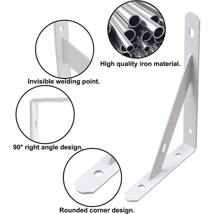 Étagères D'Angle Suspendues à 3 Niveaux - Blanches, Rondes, Pour Mur