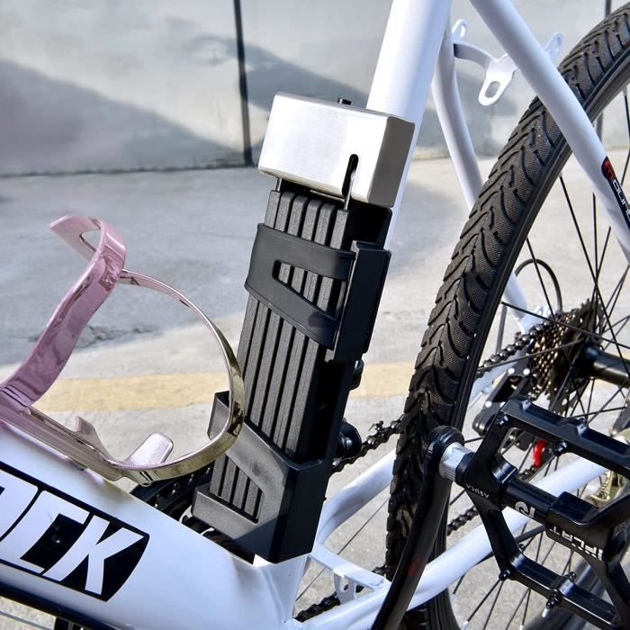 Cadenas Vélo, Portable Pliant Antivol Vélo avec 2 pièces de clé