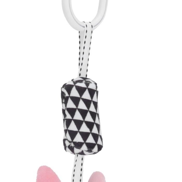 Hochet suspendu Bébé noir blanc dessin animé animal suspendu hochet