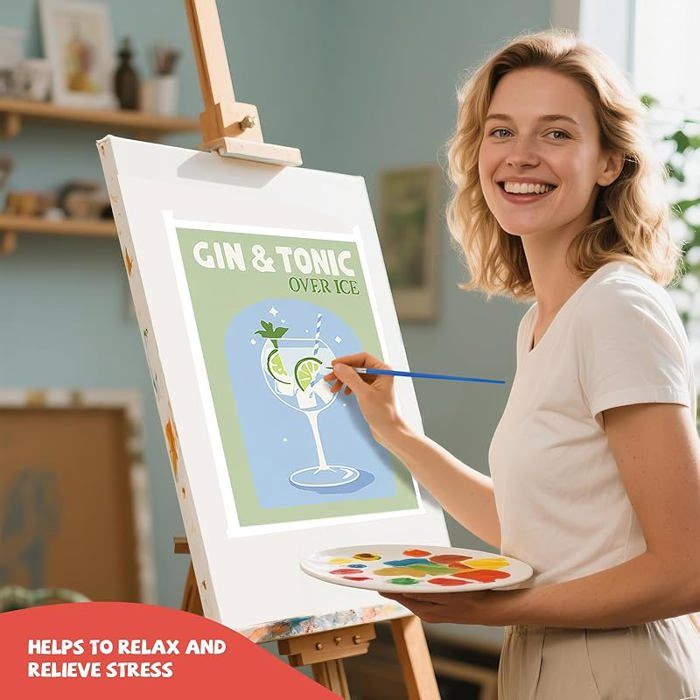 Bellatoi Peinture Numero Adulte, Creation Adulte pour Débutants, Paysage Paint by Numbers for Adults Lune avec Pinceaux et Pigment 40x50cm (sans Cadre